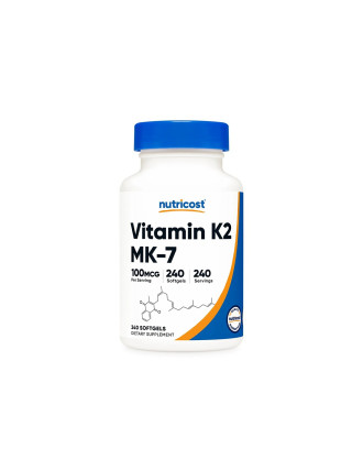 Витамин К2 x 240 софтгел капсули НУТРИКОСТ | Vitamin K2 x 240 softgels caps NUTRICOST
