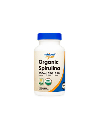 Спирулина Органик x 240 таблетки НУТРИКОСТ | Organic Spirulina x 240 tabs NUTRICOST