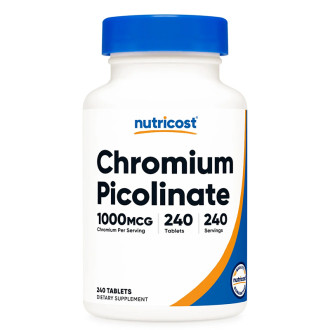 Хром (пиколинат) 1000 µg x 240 таблетки НУТРИКОСТ | Chromium Picolinate x 240 tabs NUTRICOST