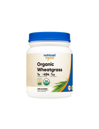 Пшенична трева Органик x 454 гр прах НУТРИКОСТ | Organic Wheatgrass x 454 g NUTRICOST