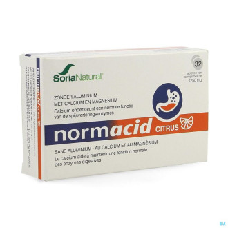 НОРМАЦИД таблетки за смучене при киселини и рефлукс 32бр СОРИА НАТУРАЛ | NORMACID tablets 32s SORIA NATURAL