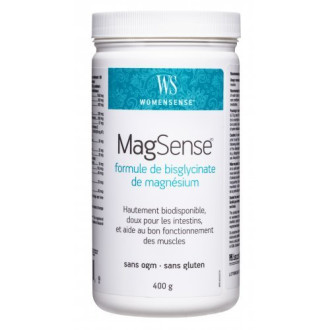 МАГСЕНС Магнезий на прах ( магнезиев бисглицинат, пудра) 400гр УОМЕНСЕНС | MAGSENSE Magnesium bisglycinate powder 400g WOMENSENSE 
