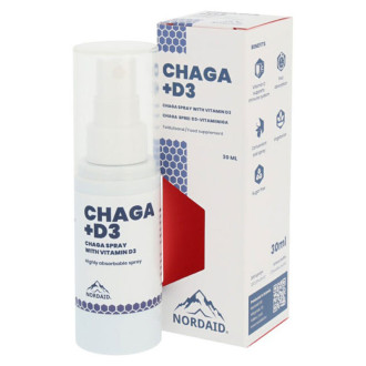 Чага + Витамин D3 х 30 мл, спрей Нордейд | Chaga + D3 Spray x 30 ml Nordaid