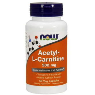 АЦЕТИЛ Л-КАРНИТИН 500 мг 50 капс. НАУ ФУУДС | ACETYL L-CARNITINE 500 mg 50 caps. NOW FOODS