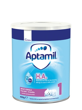 АПТАМИЛ 1 с Pronutra+ Хипо-алергенно (НА) Мляко за кърмачета 0-6 м. 400гр. | APTAMIL 1 with Pronutra+ Hypo-allergenic (HA) Infant formula 0-6 m 400g