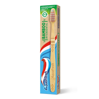 АКВАФРЕШ Бамбукова четка за зъби BAMBOO INTERDENTAL медиум | AQUAFRESH Toothbrush BAMBOO INTERDENTAL medium