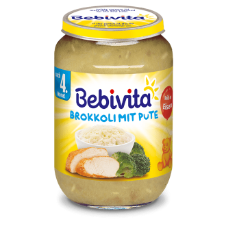 БЕБИВИТА Броколи с пуешко месо 4+ м. 190гр. | BEBIVITA Broccoli with turkey 4+ 190g