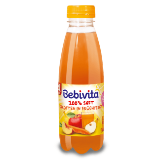 БЕБИВИТА Сок от плодове и моркови 4+м. 500мл. | BEBIVITA Fruits and carrots juice 4+ 500ml