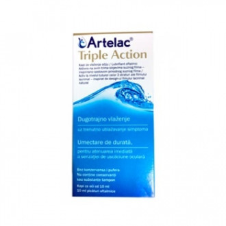 АРТЕЛАК ТРОЙНО ДЕЙСТВИЕ капки за очи 10мл | ARTELAC TRIPLE ACTION eye drops 10ml