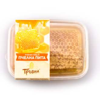 Пчелна пита с мед 250гр ТРЪВНА | Honeycomb with natural honey 250g TRAVNA