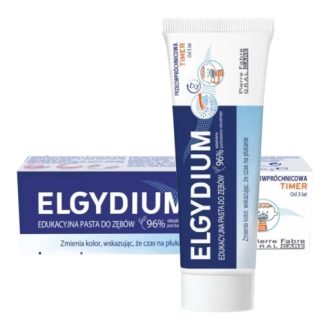 ЕЛГИДИУМ TАЙМЕР Обучителна паста за зъби против кариес 3+г 50мл | ELGYDIUM TIMER ( CHRONO) Toothpaste 3+ years 50ml