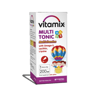 ВИТАМИКС МУЛТИТОНИК МУЛТИВИТАМИНИ А-Я За деца 200мл ФОРТЕКС | VITAMIX MULTIVITAMINS A-Z KIDS 200ml FORTEX