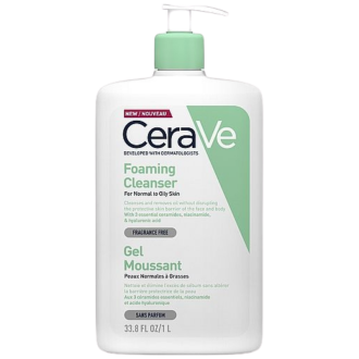 СЕРАВЕ Измиваща гел-пяна за лице и тяло 1000мл | CERAVE Foaming cleancer for face and body 1000ml