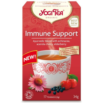 ЙОГИ ОРГАНИК БИО Аюрведичен чай "Подкрепа на имунната система", пакетчета 17бр | YOGI ORGANIC BIO Ayurvedic tea blend "Immune support" teabags 17s