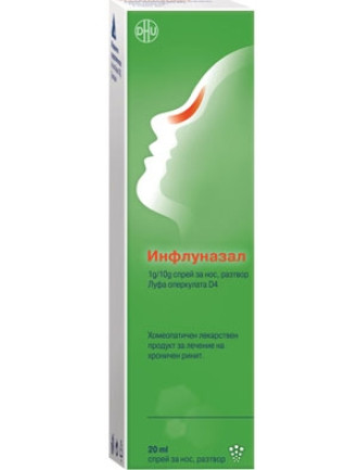 ИНФЛУНАЗАЛ Хомеопатичен спрей за нос, разтвор 20мл. | INFLUNASAL nasal spray, soluion 20ml