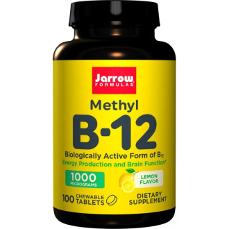 ВИТАМИН Б-12 МЕТИЛКОБАЛАМИН 1000мкг дъвчащи таблетки 100бр ДЖАРОУ ФОРМУЛАС | Vitamin B-12 Methylcobalamin 1000mcg chewable tablets 100s JARROW FORMULAS