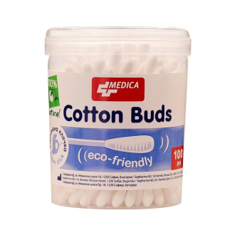 Клечки за уши x 100бр МЕДИКА | Cotton buds x 100s MEDICA