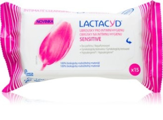 ЛАКТАЦИД Мокри кърпи за интимна хигиена СЕНЗИТИВ 15бр | LACTACYD SENSITIVE Intimate wipes 15s