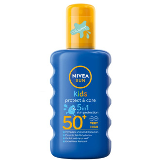 НИВЕА СЪН Детски цветен слънцезащитен спрей SPF50+ 200мл | NIVEA SUN Kids sun moisturising spray SPF 50+ 200ml