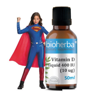 Витамин Д3 течен (на капки) 400IU x 50мл БИОХЕРБА | Vitamin D3 Liquid 400IU 50ml BIOHERBA