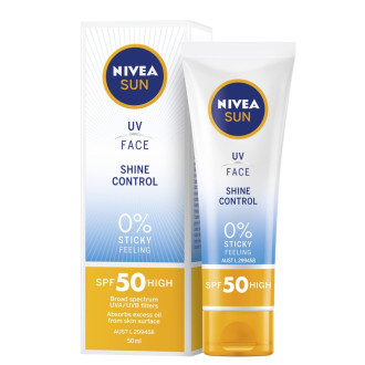 НИВЕА СЪН ШАЙН КОНТРОЛ Слънцезащитен крем за лице за контрол над омазняването SPF50+ 50мл | NIVEA SUN SHINE CONTROL face cream SPF50+ 50ml