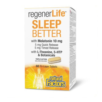 RegenerLife™ Слийп Бетър Формула за добър сън х 60 таблетки НАТУРАЛ ФАКТОРС | Regenerlife™ Sleep Better Formula tablets 60s NATURAL FACTORS