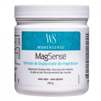 МАГСЕНС Магнезий на прах (магнезиев бисглицинат, пудра) 200гр УОМЕНСЕНС | MAGSENSE Magnesium bisglycinate powder 200g WOMENSENSE 