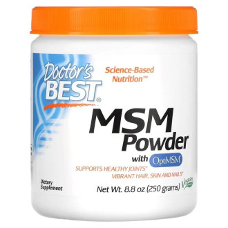 МСМ (Метил сулфонил метан, органична сяра) на прах 250гр ДОКТОРС БЕСТ | MSM powder 250g DOCTOR'S BEST