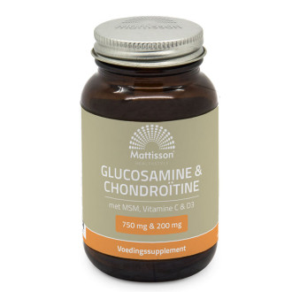 Глюкозамин хондроитин с МСМ, витамин С и D3 x 60 таблетки МАТИСЪН ХЕЛТСТАЙЛ | Glucosamin Chondroitin + MSM, Vitamine C & D3 x 60 tabs MATTISSON 