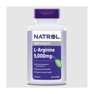 L-АРГИНИН 1000мг таблетки 90 бр. НАТРОЛ | L-ARGININE 1000mg tabs 90s NATROL