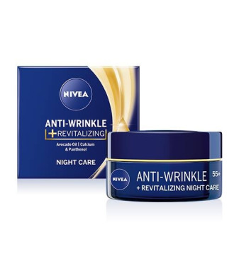 НИВЕА АНТИ-РИНКЪЛ+ Възстановяващ нощен крем против бръчки 55+ 50мл | NIVEA ANTI-WRINKLE+ Revitalizing night cream 55+ 50ml