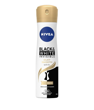 НИВЕА БЛЕК & УАЙТ ИНВИЗИБЪЛ СИЛКИ СМУУТ Дезодорант спрей 150мл | NIVEA BLACK & WHITE INVISIBLE SILKY SMOOTH Anti-perspirant spray 150ml