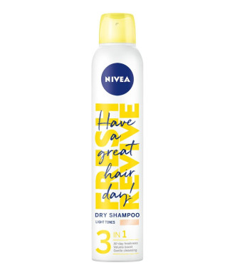 НИВЕА Сух шампоан 3-в-1 за светла коса 200мл | NIVEA Dry shampoo 3-in-1 for light tones 200ml