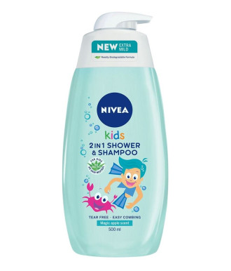 НИВЕА КИДС ЗА МОМЧЕТА Душ гел и Шампоан 2 в 1 500мл | NIVEA KIDS FOR BOYS Shower gel and Shampoo 2 in 1 500ml