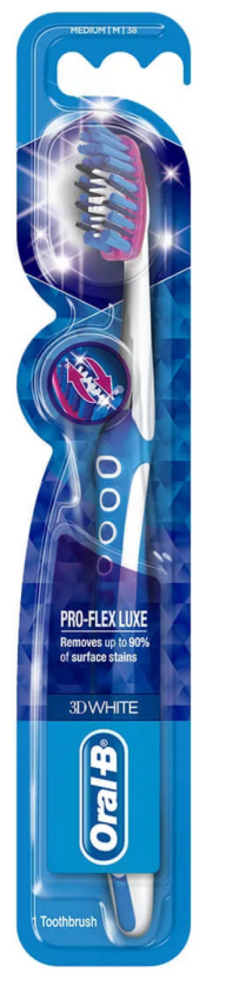 Четка за зъби 3D УАЙТ ЛУКС ПРО-ФЛЕКС медиум ОРАЛ-Б | Toothbrush 3D WHITE LUXE PRO-FLEX medium ORAL-B