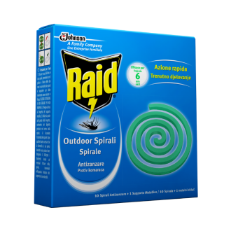 РАЙД СПИРАЛА Против насекоми x 6бр | RAID OUTDOR SPIRALE Against insects x 6s