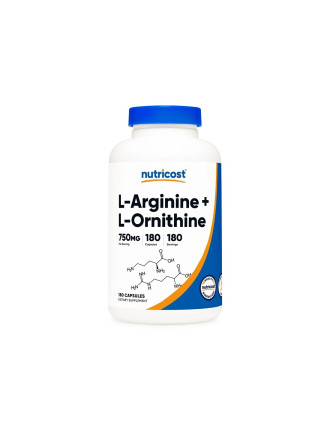 L-Аргинин + L-Орнитин x 180 капсули НУТРИКОСТ | L-Arginine + L-Ornithine x 180 caps NUTRICOST