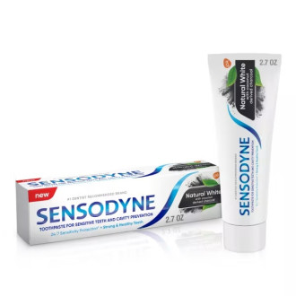 СЕНСОДИН Паста за зъби с активен въглен НАТУРАЛ УАЙТ 75мл | SENSODYNE Toothpaste NATURAL WHITE with activated charcoal 75ml