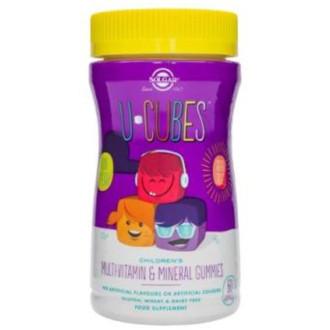 U CUBES Мултивитамини за деца 60 желирани таблетки (череша, портокал, грозде) СОЛГАР | U CUBES GUMMIES 60s (cherry, orange, grape) SOLGAR