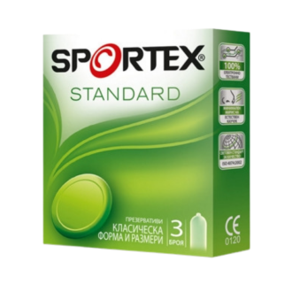 СПОРТЕКС СТАНДАРТ презервативи x 3бр | SPORTEX STANDART condoms x 3s