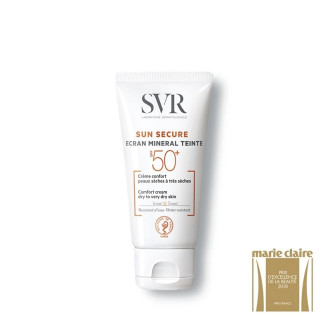 СВР СЪН СЕКЮР Тениран слънцезащитен крем за суха и много суха кожа SPF50+ 50мл | SVR SUN SECURE Écran Minéral Teinté dry skin SPF50+ 50ml