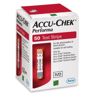 Тест-ленти за глюкомер Accu-Chek Performa 50бр | Test strips for glucometer Accu-Chek Performa 50s