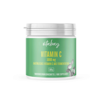 Витамин C (веган) на прах 1000 mg x 100 гр. Витабей | Vitamin C Pulver 1000 mg x 150 g Vitabay