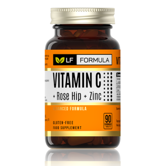 ЛФ ФОРМУЛА Витамин C + Шипка + Цинк табл. 90бр. ФОРТЕКС | LF FORMULA Vitamin C + Rose hip + Zinc tabs 90s FORTEX