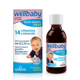 Мултивитаминен сироп за бебета и подрастващи 150мл УЕЛБЕЙБИ | Multivitamin liquid for babies and toddlers 150ml WELLBABY