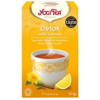 ЙОГИ ОРГАНИК БИО Аюрведичен чай "Детокс" с лимон, пакетчета 17бр | YOGI ORGANIC BIO Ayurvedic tea blend "Detox" with lemon teabags 17s