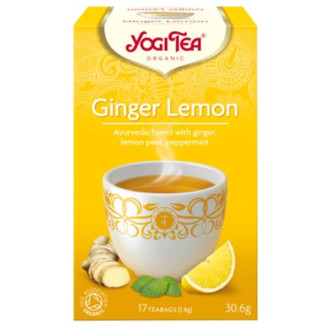 ЙОГИ ОРГАНИК БИО Аюрведичен чай "Джинджифил с лимон", пакетчета 17бр | YOGI ORGANIC BIO Ayurvedic tea blend "Ginger lemon" teabags 17s