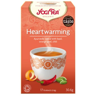 ЙОГИ ОРГАНИК БИО Аюрведичен чай "Жизнерадост", пакетчета 17бр | YOGI ORGANIC BIO Ayurvedic tea blend "Heartwarming" teabags 17s