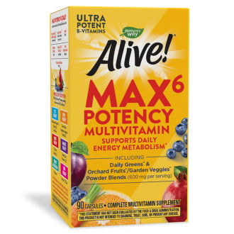 АЛАЙВ МАКС ПОТЕНСИ Мултивитамини 90бр капсули НЕЙЧЪР'С УЕЙ | ALIVE Max daily Multi-vitamins 90s veg. caps NATURE'S WAY