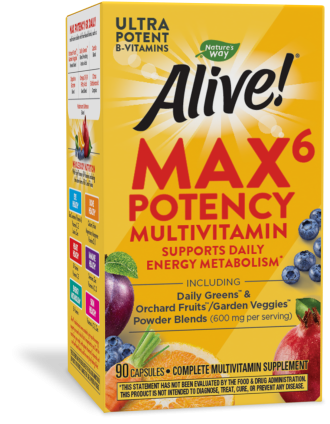 АЛАЙВ Макс дейли Мултивитамини 90бр вег. капс. НЕЙЧЪР'С УЕЙ | ALIVE Max daily Multi-vitamins 90s veg. caps NATURE'S WAY